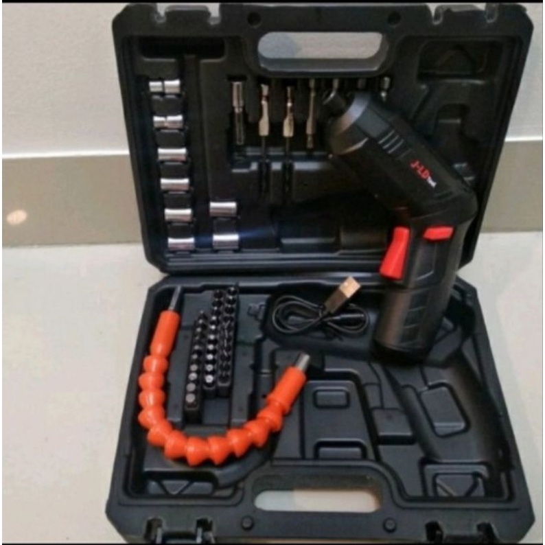 JLD Cordless Screw Driver 4,2V Obeng Cas JLD 47 pcs