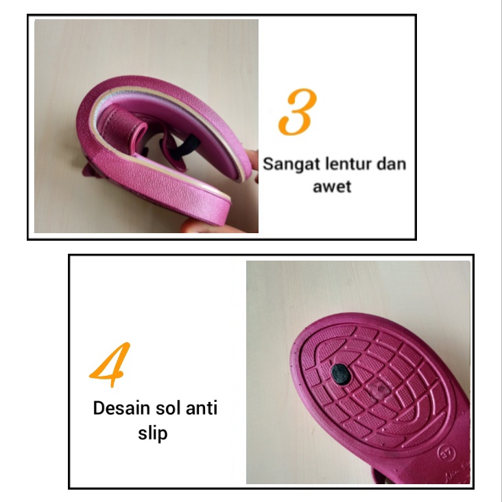 gos NEW ERA LB - 789 B Sandal Japit Karet Wanita Sendal Anti Slip Original  39-40