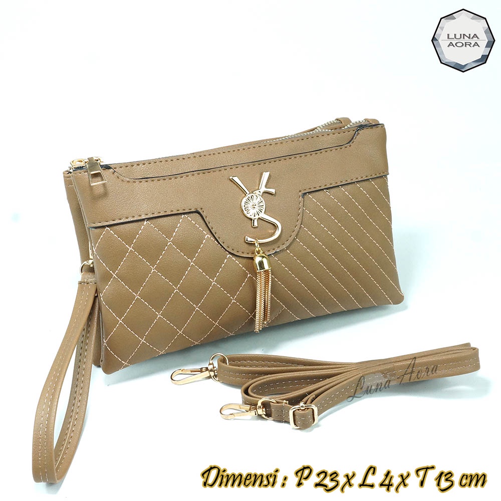 Luna Aura Dompet Wanita Impor Fashion Bordir Gold Rumbay Dompet Wanita EleganDompet Wanita Kondangan Tas Dompet Wanita Terbaru