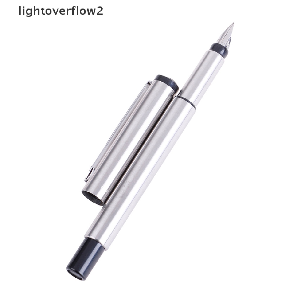 (lightoverflow2) 1pc Pulpen fountain 0.5mm Bahan metal Untuk Kantor / Sekolah