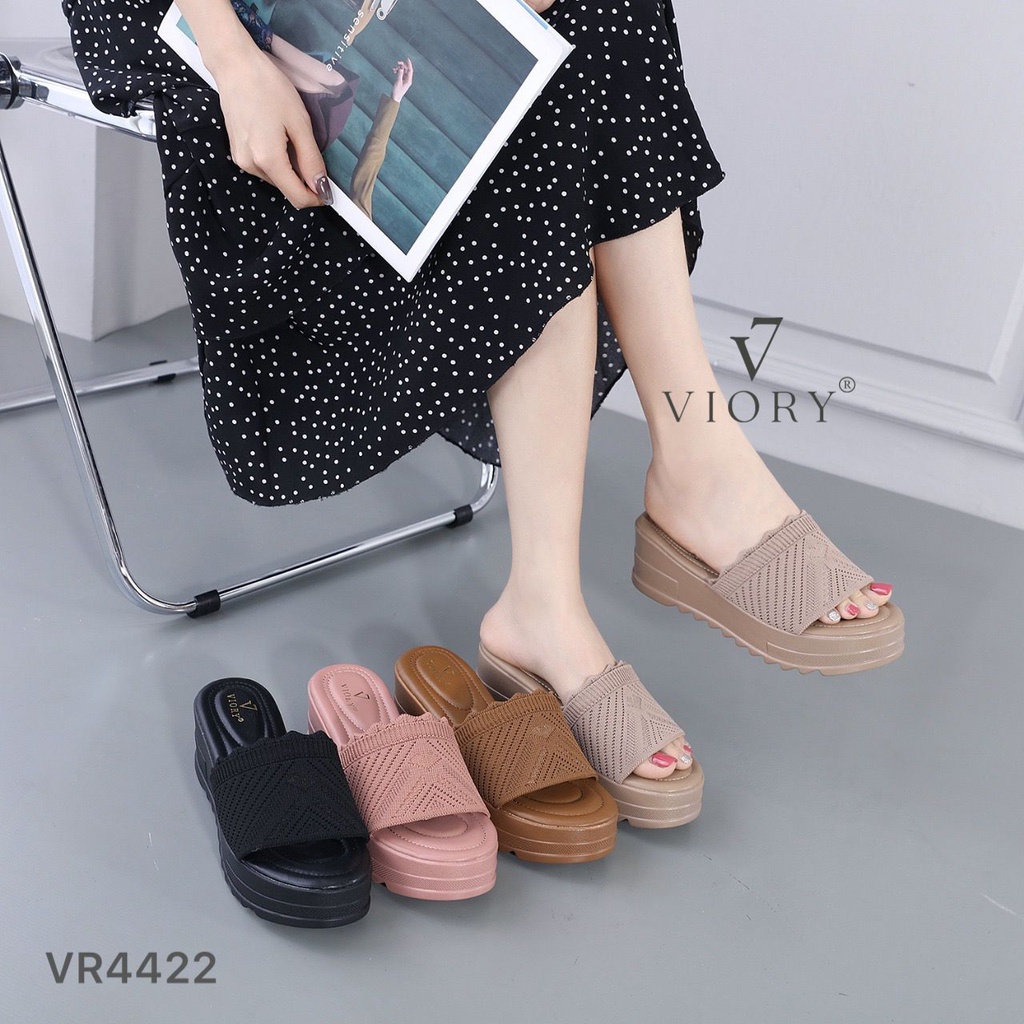 VIORY Sandal Wanita Wedges Shoes Kulit #VR4422 ORIGINAL