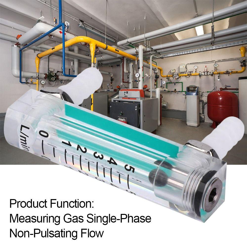 Top Air Flow Rate Gauge High Precision Transparan Dengan Pengukur Aliran Gas Pelampung Hitam