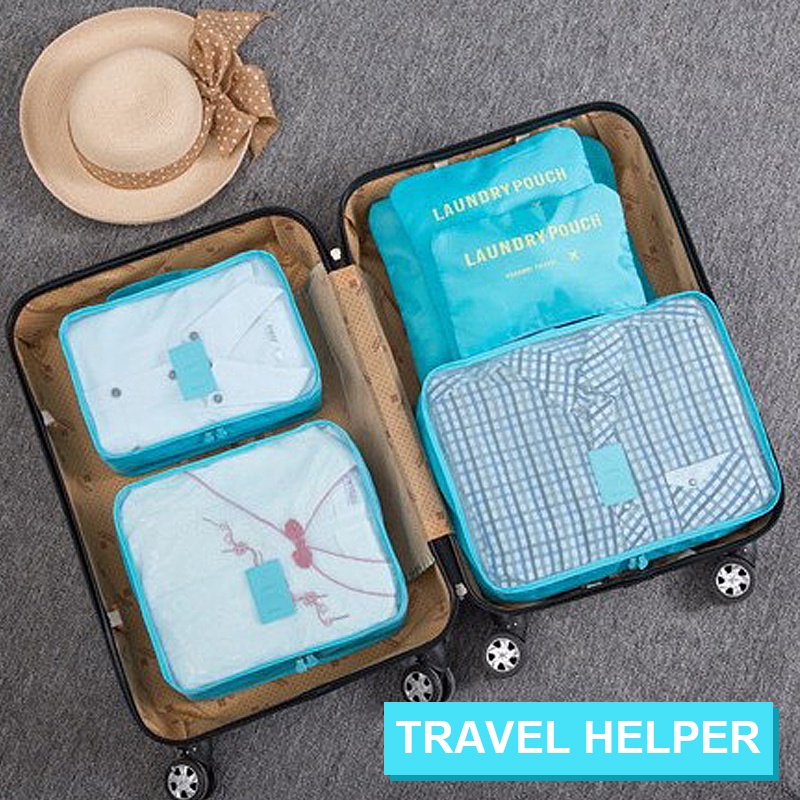 TRAVELLING BAG 6 IN 1 MULTIFUNGSI ORGANIZER POUCH SET SERBAGUNA ORIGINAL MAKE UP TRAVEL BAG TAS PENYIMPANAN TRAVEL  TAS MAKE UP TAS TRAVEL ORGANIZER