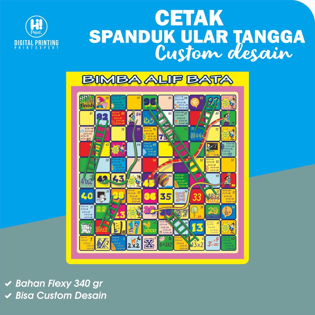 Ular Tangga Jumbo,Mainan Edukasi Anak Custom Desain