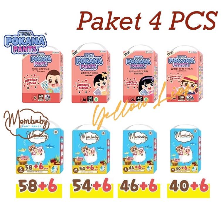 (Paket 4 Pcs) Pokana Pants / MomBaby