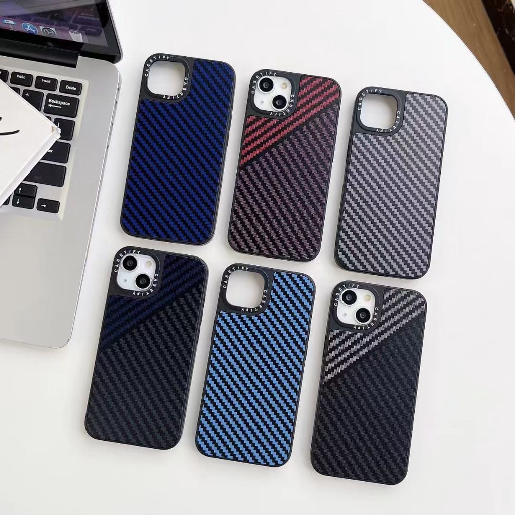 New! !  Case for iPhone 14 Pro Max X XR XS MAX 11 Pro Max 12 Pro Max 13 Pro Max Carbon Fiber Texture Leather Matte Composite