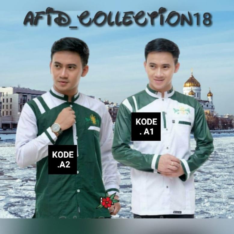BAJU KOKO LENGAN PANJANG KOKO NU KOKO SYUBANUL MUSLIMIN/Baju Koko Lengan Panjang/ BAJU NU/Baju Pria 