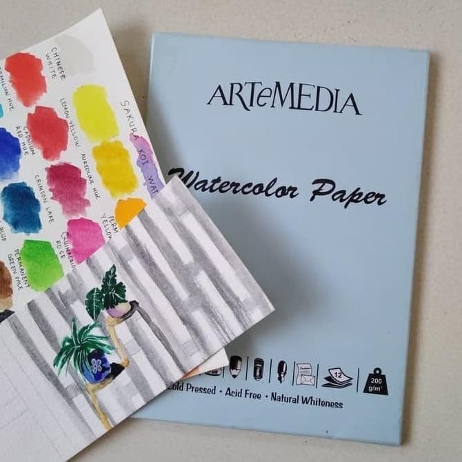 

(COD) ARTEMEDIA A4 WATERCOLOR WATER COLOR PAPER KERTAS GAMBAR KHUSUS CAT AIR