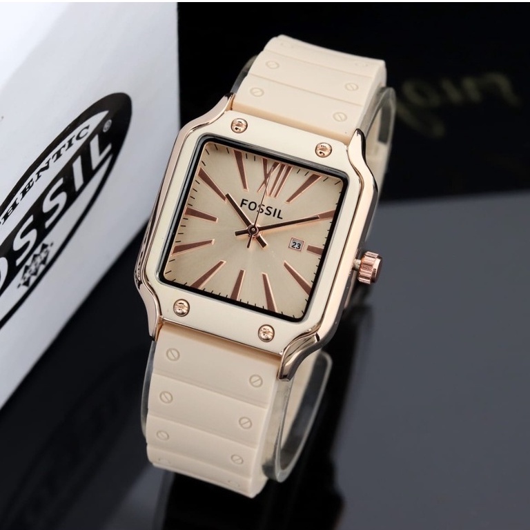 BISA COD✅Jam tangan Wanita Strap karet Tanggal aktif model AC 2942 free batrai