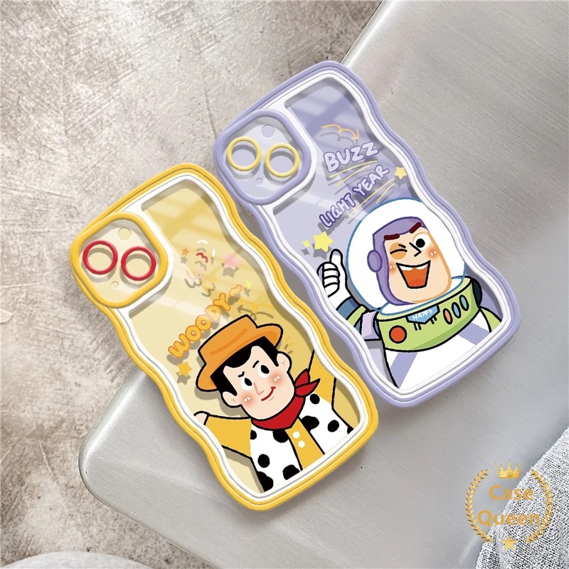 Toy Story Case OPPO A17 A54 A15 A57 A55 A16 A12 A7 A5s A95 A74 A17K A76 A16K A96 A15s F9 A16E A53 A9 A5 A16s A3s A12E A52 A72 A32 Woody Buzz Light Year Wavy Edge Soft Penutup Belakang