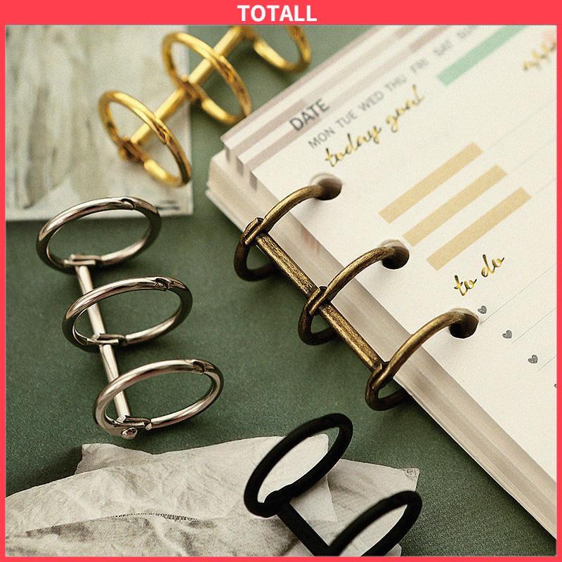COD 1 Piece 3Hole Metal Clip Book Rings Loose-leaf Binder-Totall