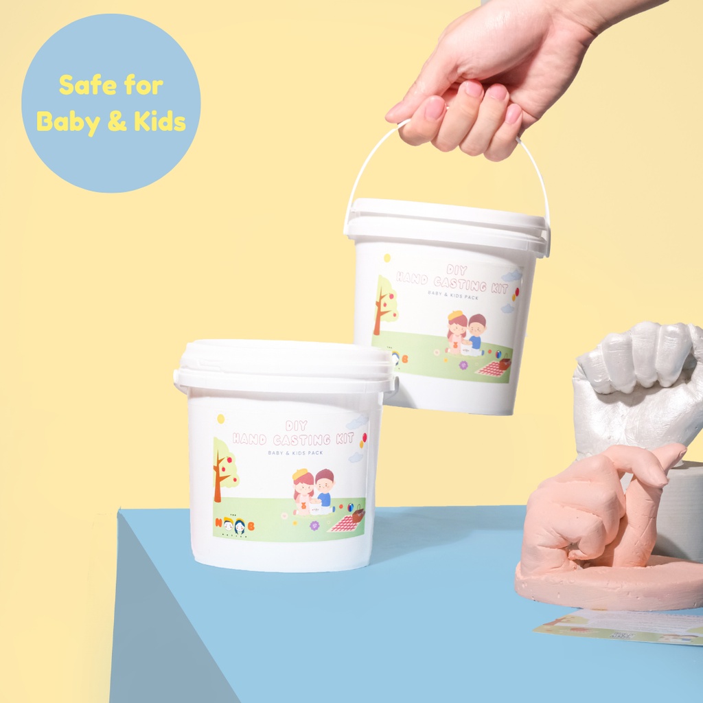 DIY Hand Casting Kit For Baby &amp; Kids By The Noob Artist | Hand Casting Kit Cetak Tangan Kaki Bayi Anak Anak