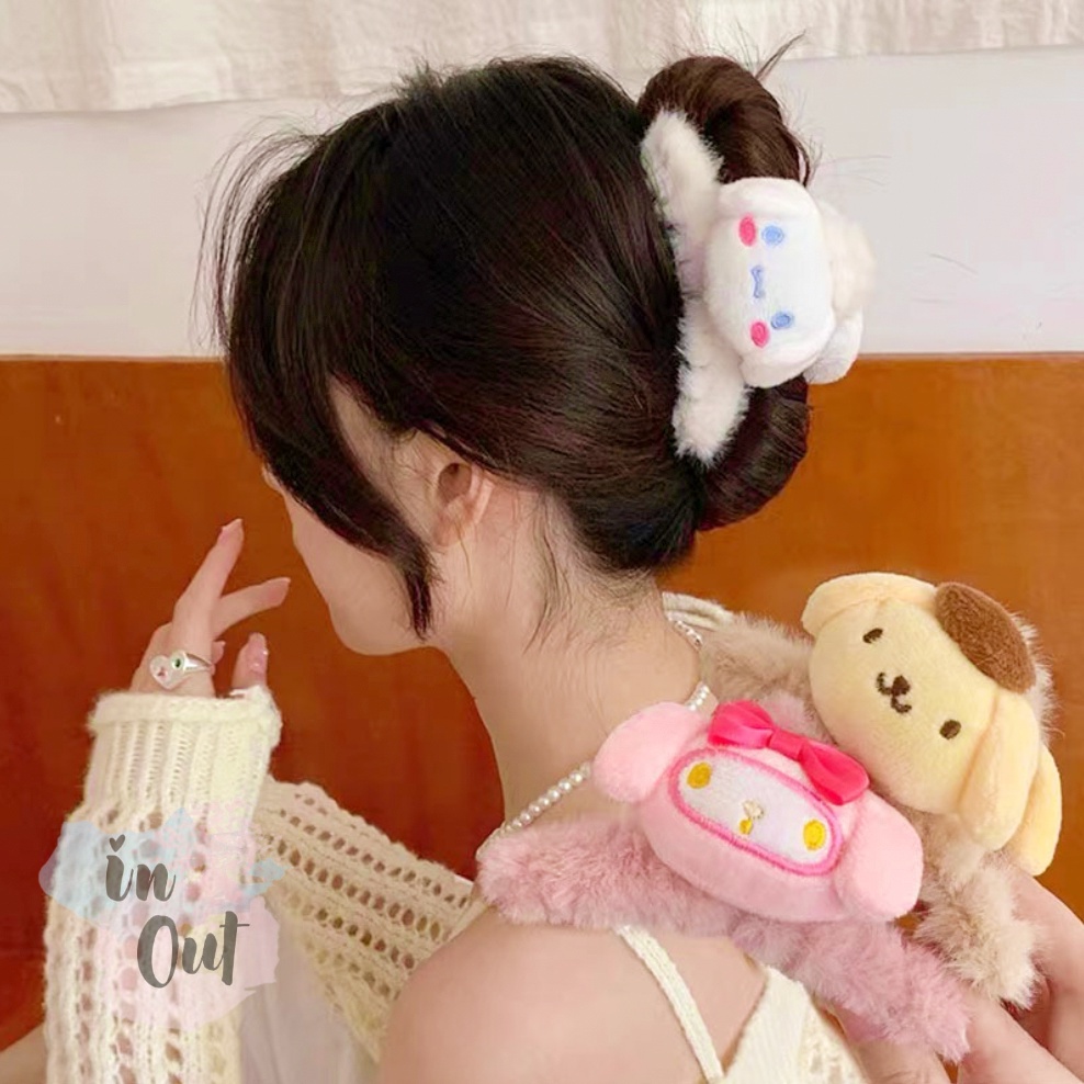 Jepit Rambut Sanrio Stellalou Wanita Remaja / Kuromi Cinnamoroll Linabel Purin Melody Hairclip / Jepit rambut Boneka besar lucu ACC02