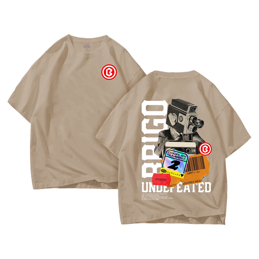 BRIGO Kaos Oversize UNDIFEATED BEHIND II Kaos Oversize Print DTF II Kaos Jumbo Size Pria &amp; Wanita