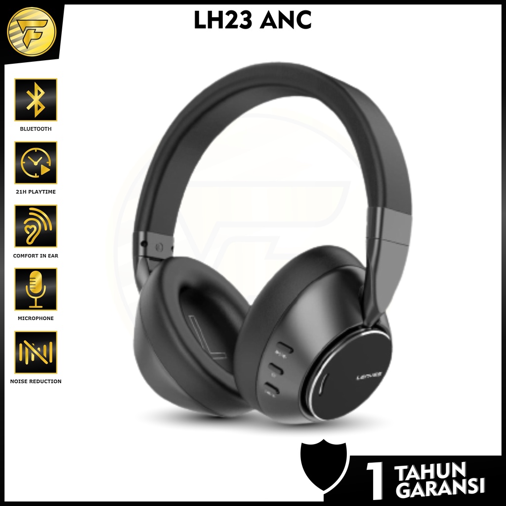 LENYES LH23 Headphone Bluetooth 5.3 ANC STUDIO HIFI BASS wireless stereo headset bando HD microphone original