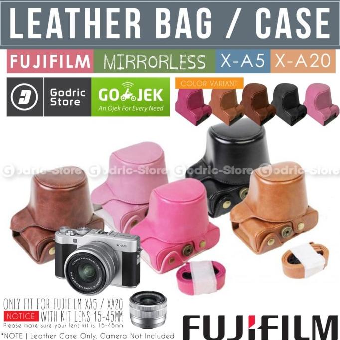 DISKON Fujifilm X-A5 / XA5 Leather Bag / Case / Tas Kamera Mirrorless MURAH