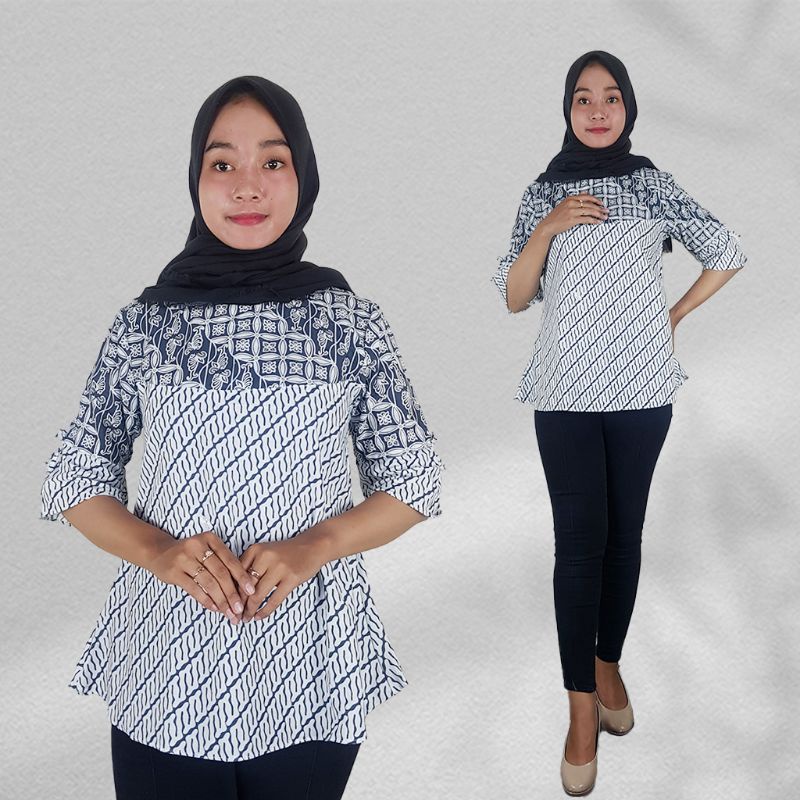 Blus Batik Wanita ABG Lengan 3/4 - Naira Batik