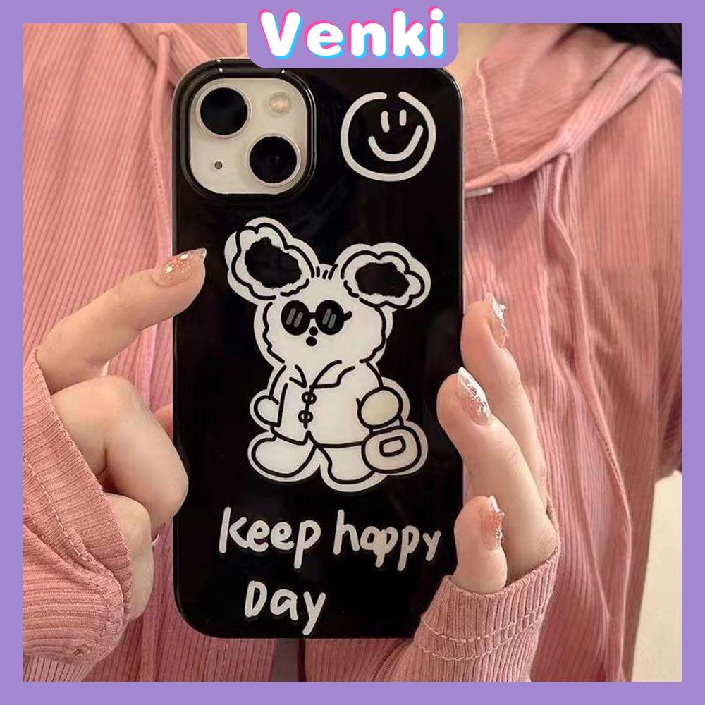 Case For iPhone 14 Series TPU Soft Case Cartoon Sunglasses Dog Glossy Black Candy Case Camera Protection Shockproof For iPhone 14 13 12 11 Plus Pro Max 7 Plus X XR