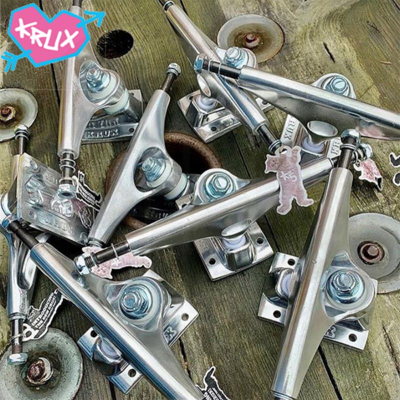 KRUX 8.0in K5 Polished Silver Standard Trucks Skateboard