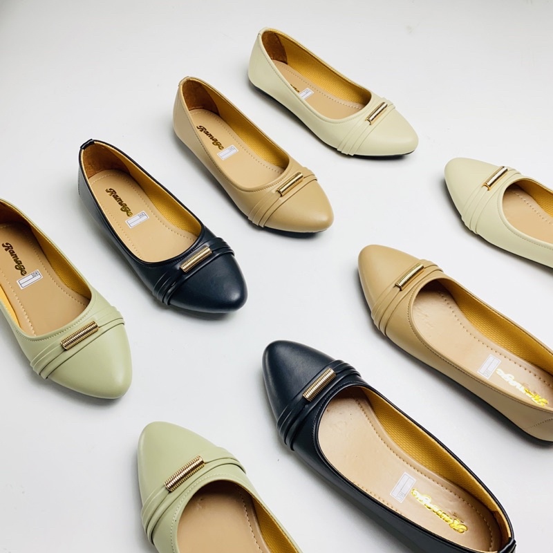 MURAH LEBAY  DN25 - Sepatu Wanita Flat Shoes Non Slip Karet