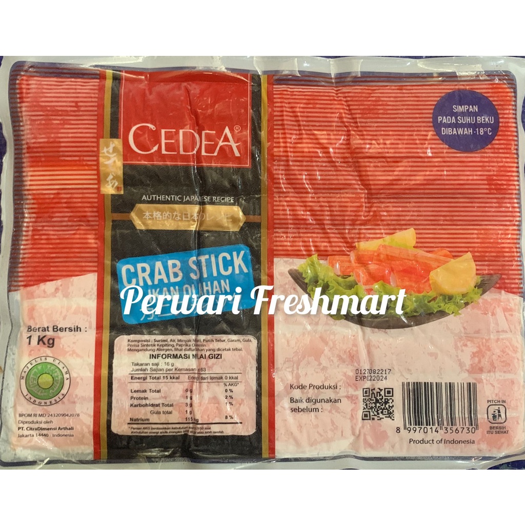 

Crab Stick / Stick Kepiting Cedea 1Kg