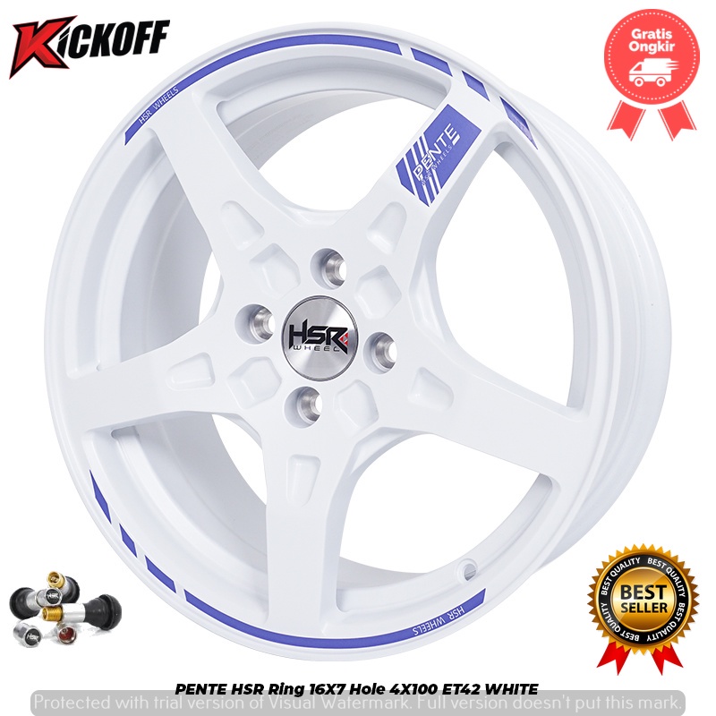 VELG RACING 16 PUTIH MODEL PENTE HSR HOLE 4X100 BUAT JAZZ BRIO AGYA AYLA SIRION CALYA DLL