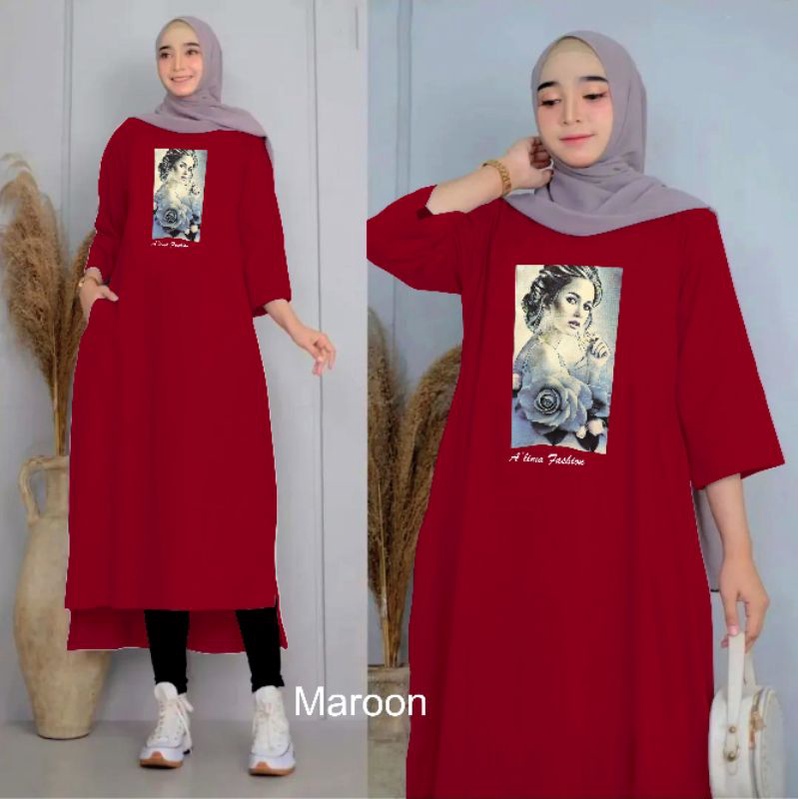 MIDI DRESS TERBARU KEKINIAN BAHAN COMBED24S /MIDI FIRAL TIKTOK 2022/LONG TUNIK TERLARIS/TUNIK JUMBO IMPOR TERLARIS KEKINIAN/MIDI LONG TUNIK BAHAN COMBED 24S/BAJU TUNIK KEKINIAN/MIDI TUNIK DRESS KEKINIAN BAHAN COMBED24S