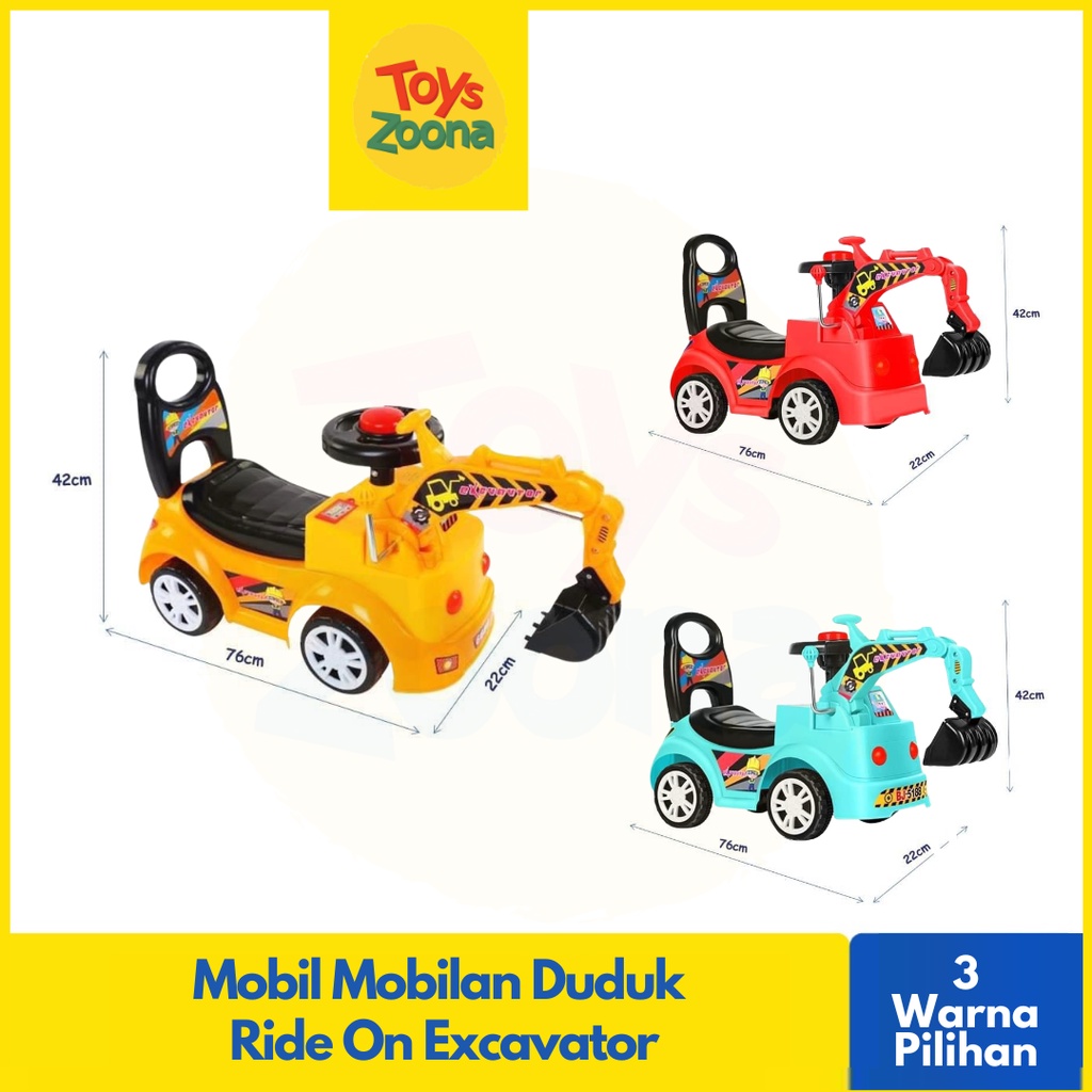 NEW! ToysZoona Mobil Mobilan Duduk Ride On Excavator / Mainan Mobil Mobilan Dorong / Mainan Mobil Duduk