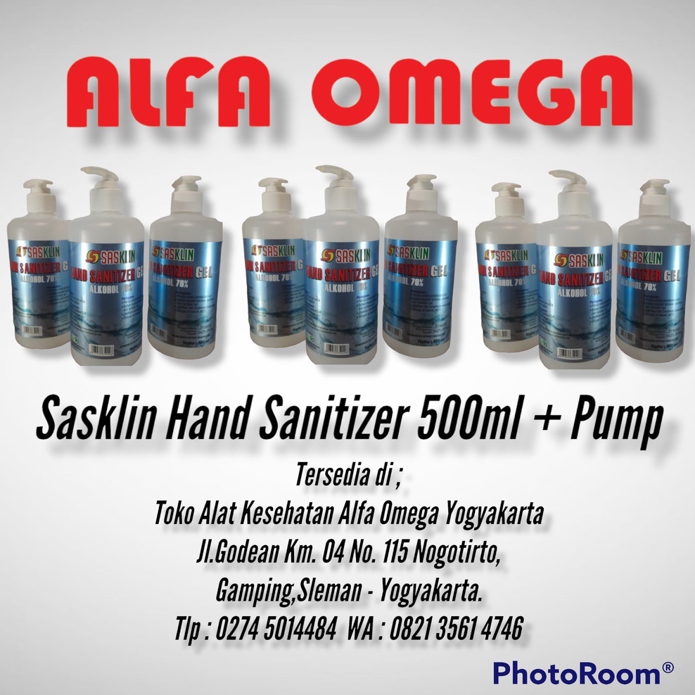 Hand Sanitizer Sasklin 500ml pump