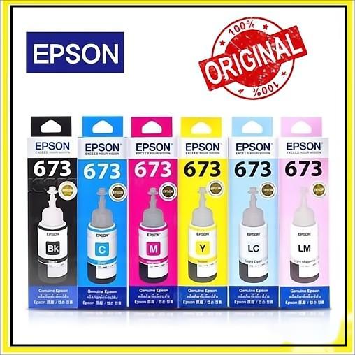 Tinta Epson 673 T673 - Tinta Original Printer Epson L800 L805 L850 L1800 Loosepack