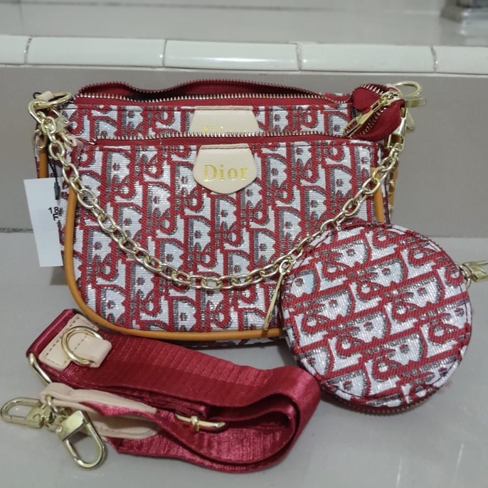 ( 2PC 1KG ) GTBI998880036  New Arrival  !!!  Tas Selempang  Tas Wanita Import  Premium Terbaru+WALLET