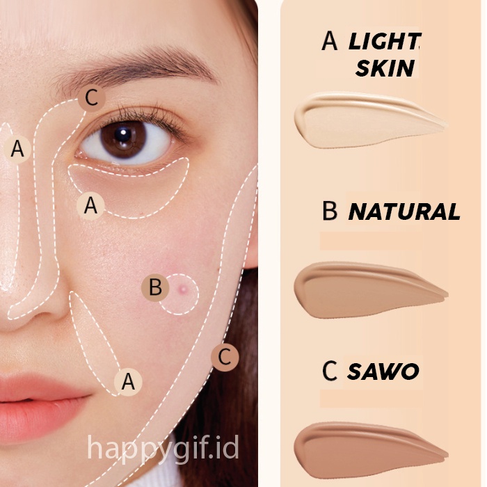 SVMY Concealer Contour 3 in 1 Natural Corrector Light Skin Color LA188 5172