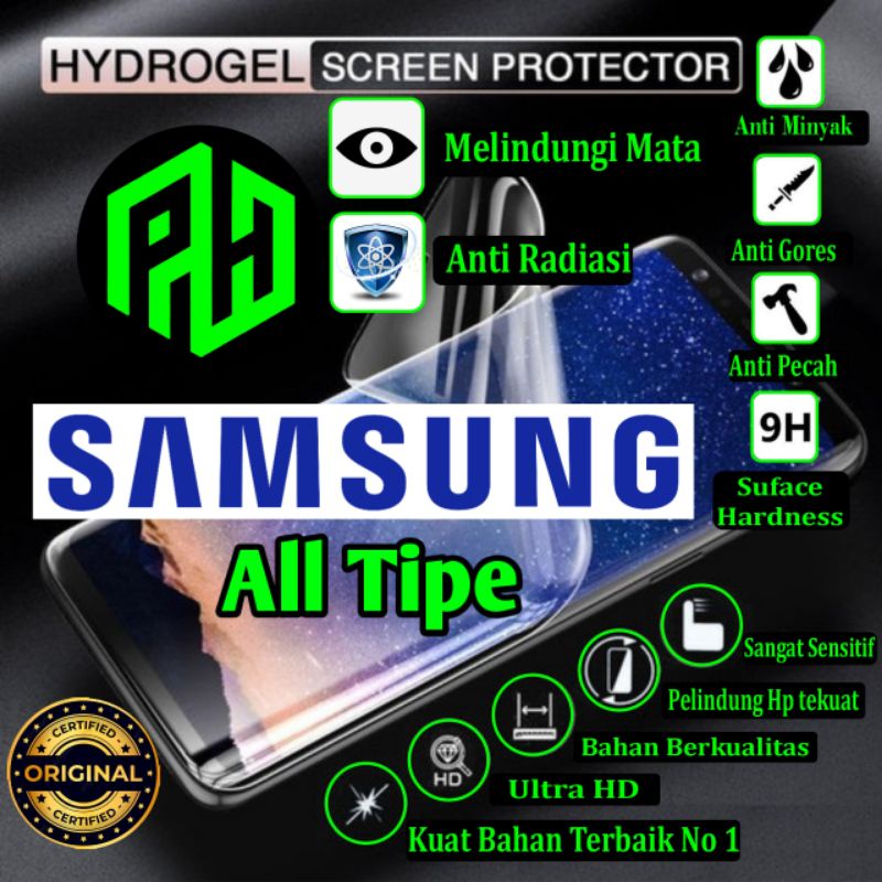 (PH) ANTI GORES SAMSUNG HYDROGEL | HYDROGEL ALL TIPE | full cover depan belakang