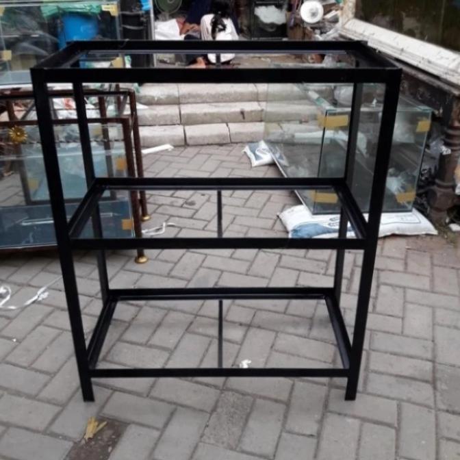 Rak Aquarium 3 Susun 7040Cm Tinggi 110 Besi Siku + 3 Lembar Multiplek Lalakumaladewi