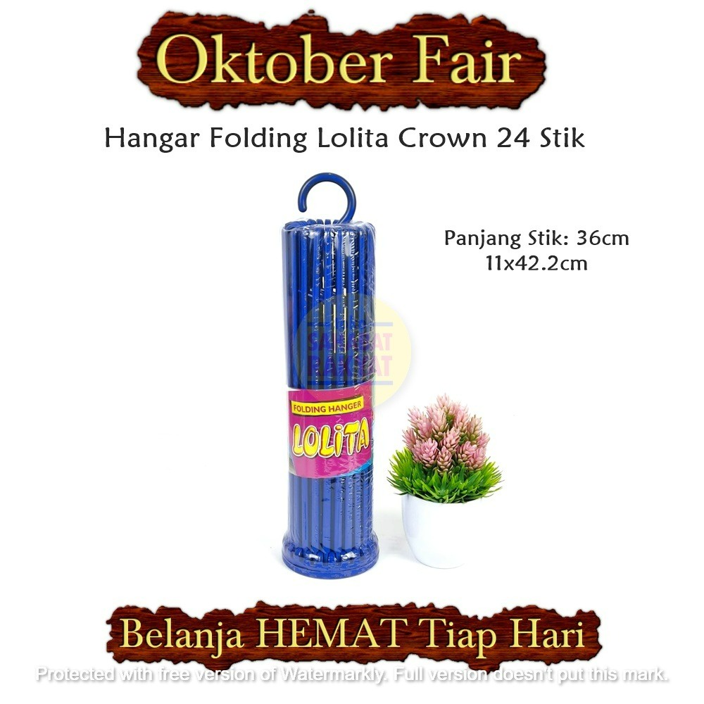 Hanger Folding/Hanger Jemuran Popok Lolita Crown 20 Stik &amp; 24 Stik