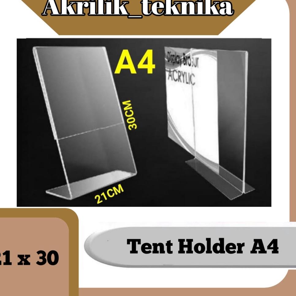 

HOT PRODUCT TEMPAT BROSUR / TENT HOLDER / TENT CARD AKRILIK DISPLAY UKURAN A4 2397 ゾ