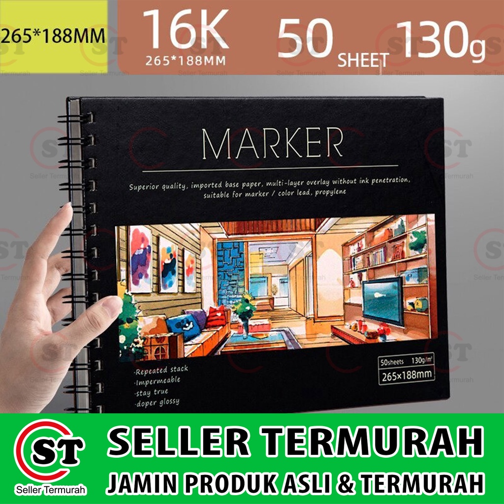 

Marker Pad 50 Sheets 130g Professional No Penetration Paper Sketchbook