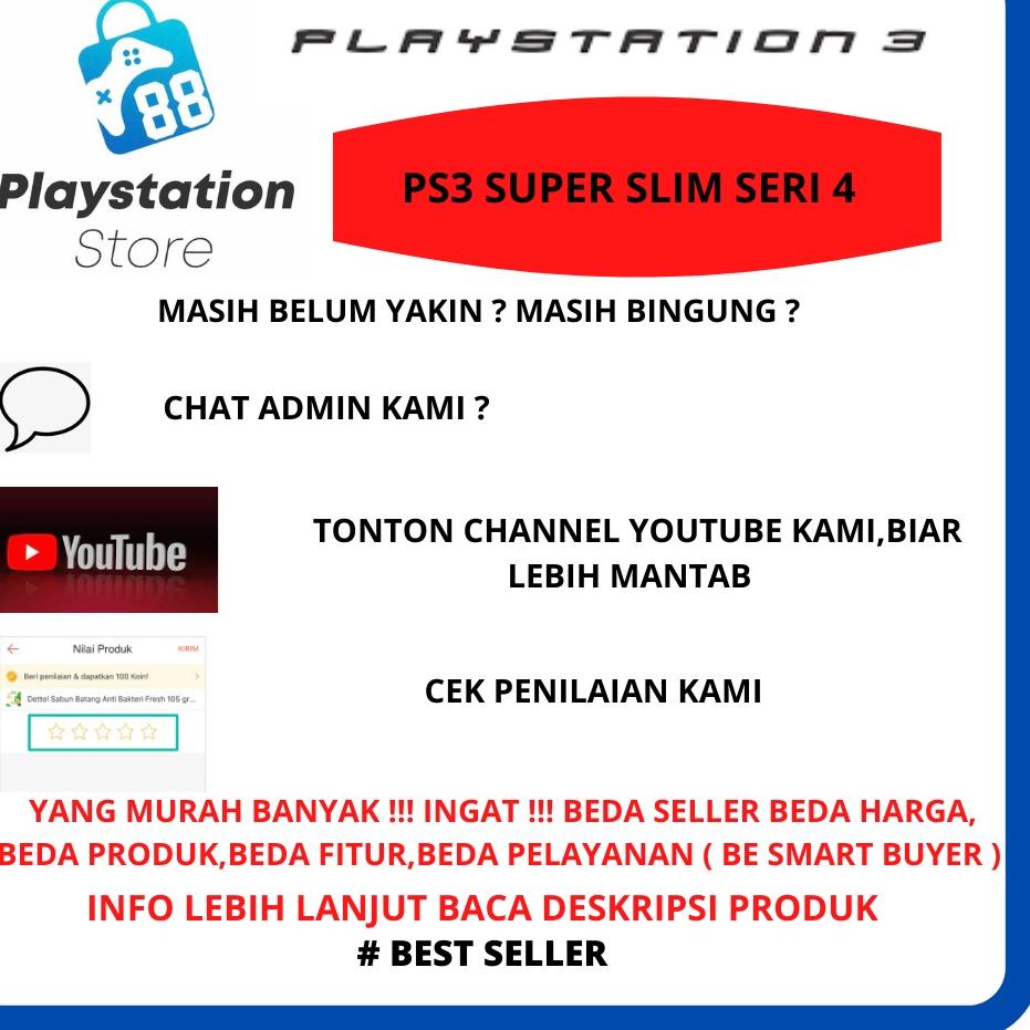 Lariz manis--PS3 SUPER SLIM SERI 4 TERSEDIA HARDDISC 160GB/320GB/500GB/1TB FULL GAME