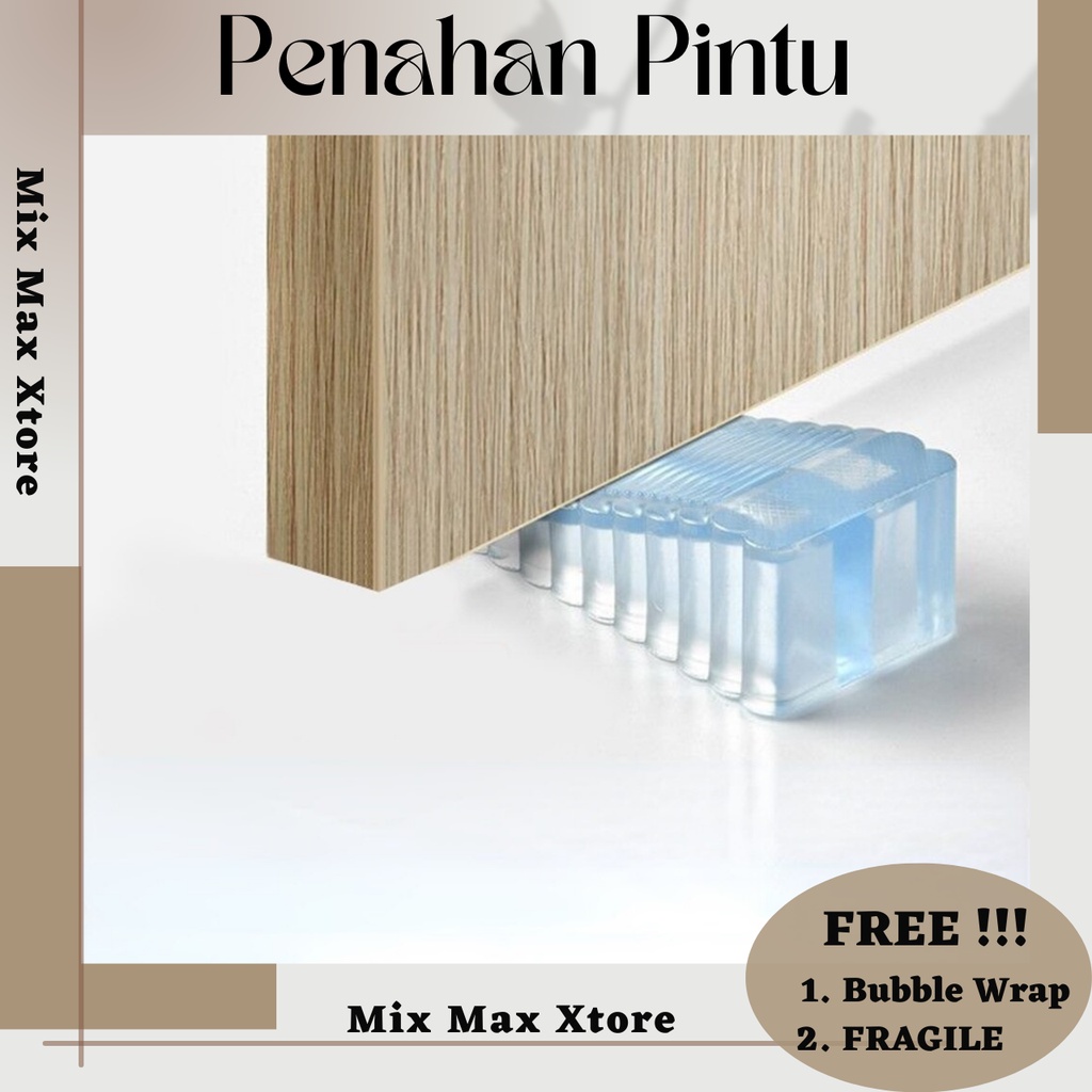 Penahan Pintu Silikon Door Stop Size S - Transparan / DOOR STOPPER / PENAHAN PINTU / DOOR STOP / MAGNET PINTU BAGUS &amp; MURAH