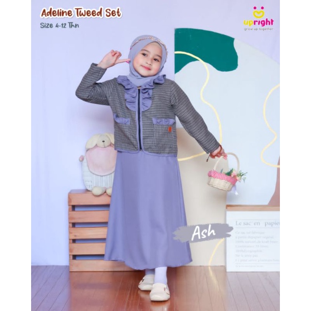 DRESS ANAK SET OUTER BY UPRIGHT | ADELINE TWEED SET BY UPRIGHT