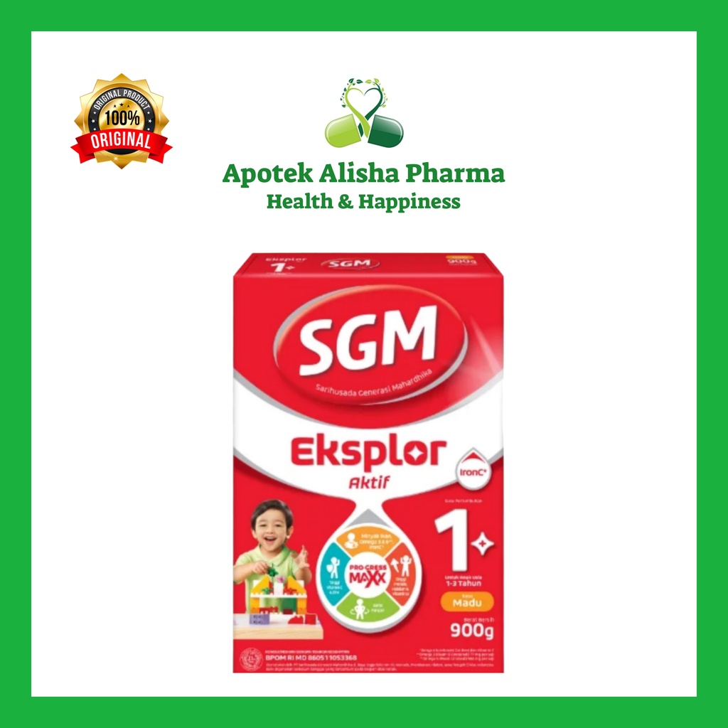 SGM EKSPLOR 1+ 900Gr - Susu SGM Formula Lanjutan Tahap 1 Untuk Bayi Usia 1-3Tahun