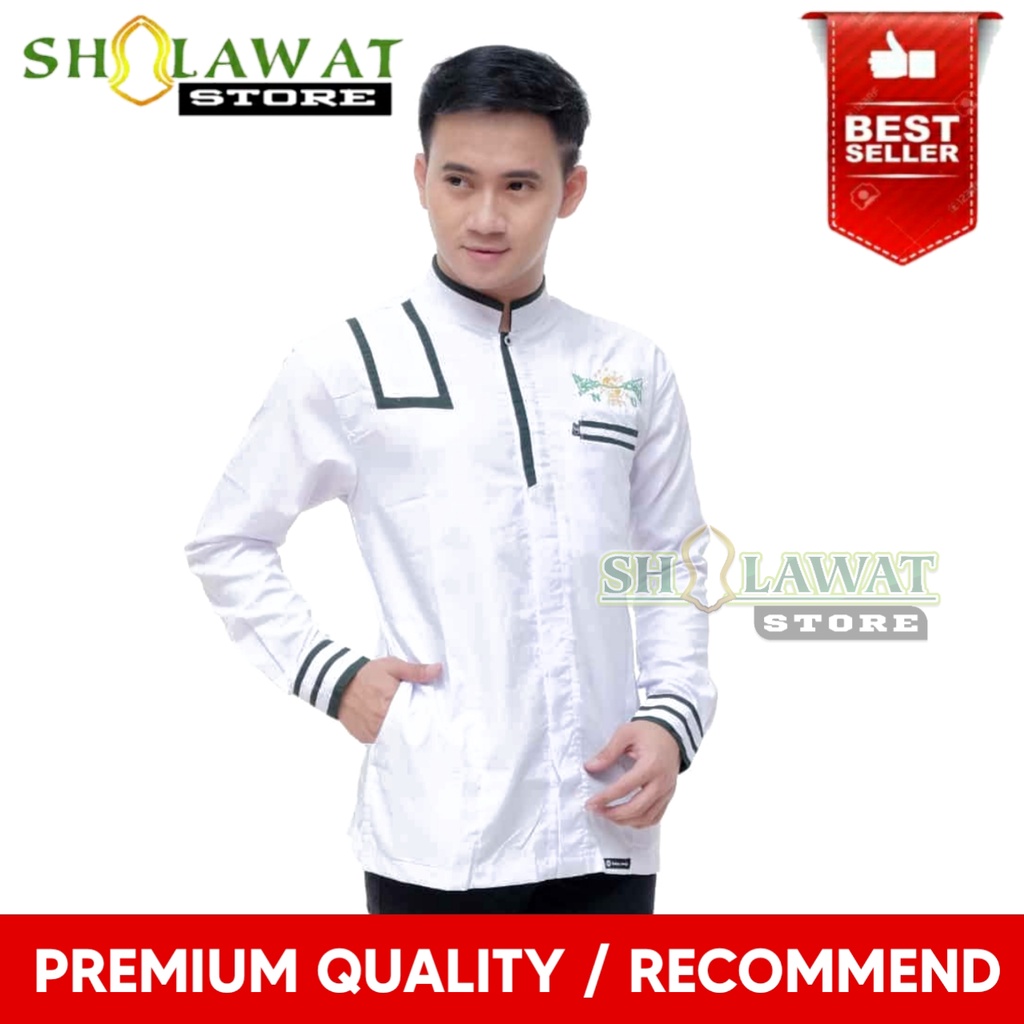 Baju Koko NU Putih / Baju Koko NU Koko NU Nahdlatul Ulama / Baju NU / Koko NU / Kemeja NU / Kemeja K