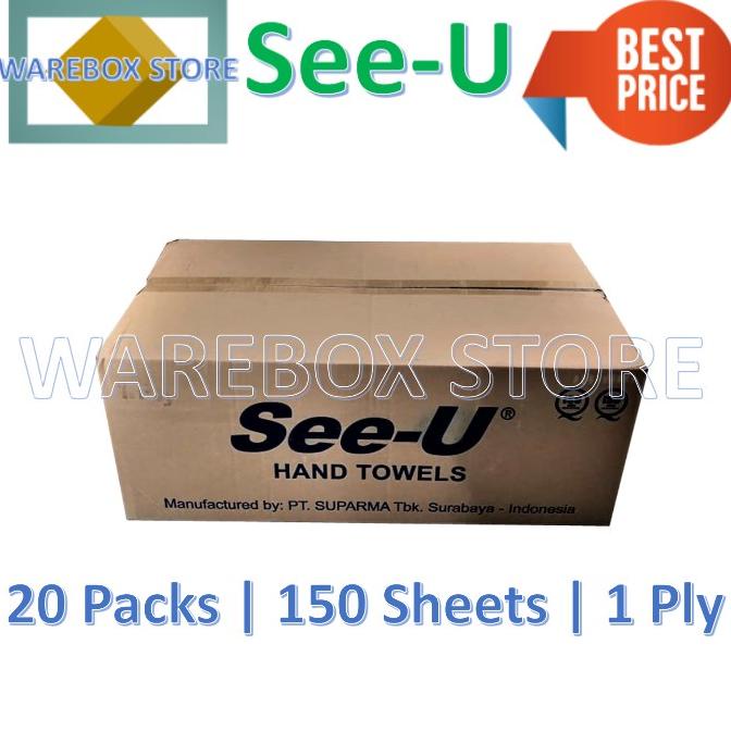 Tissue/Tisu See-U Hand Towel Sleeve Pack, 20 Packs/Karton