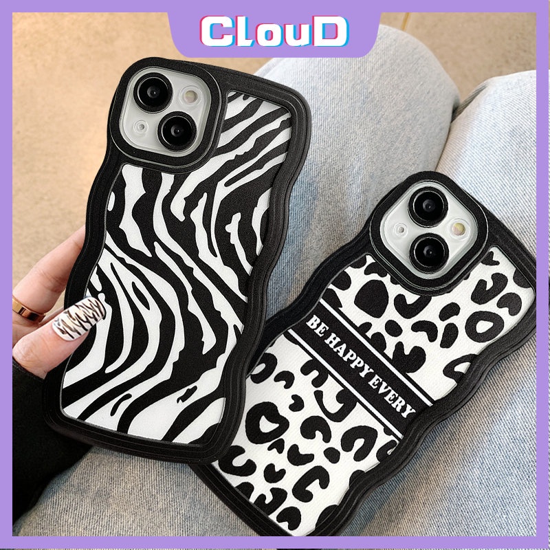 Casing Leopard Soft Tpu Case Realme C35 C33 C30 C15 C20A C20 C21Y C12 C11 C25 C25Y C3 C25s Realme 6i 5s 10 8 9 7 7i 5i 5 C1 Tepi Bergelombang Motif Zebra Anti Jatuh Garis Tidak Teratur Cover