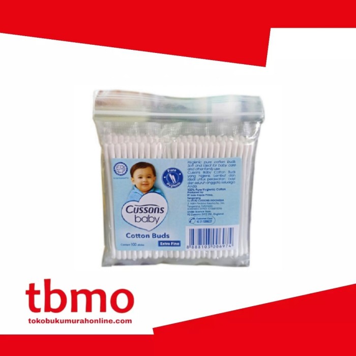 

TBMO CUSSONS BABY COTTON BUDS EXTRA FINE 100S/COTTON BUD
