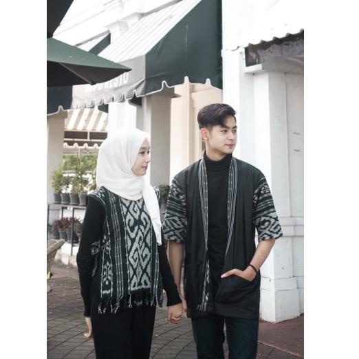➞Stok Banyak❁➞ YZTYL COUPLE TENUN TORA VEST TENUN IKAT ASLI OUTER SONGKET BATIK KAMPUS CARDIGAN TENU