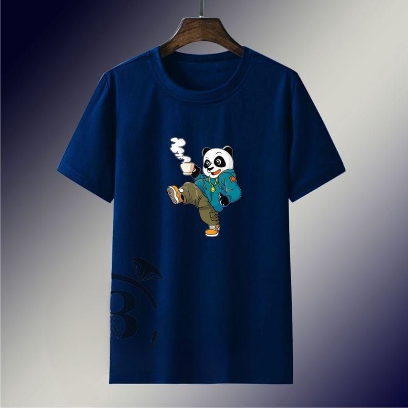 baju kaos anak laki laki /perempuan 1-12 tahun gambar panda coffe  baju kaos anak unisex