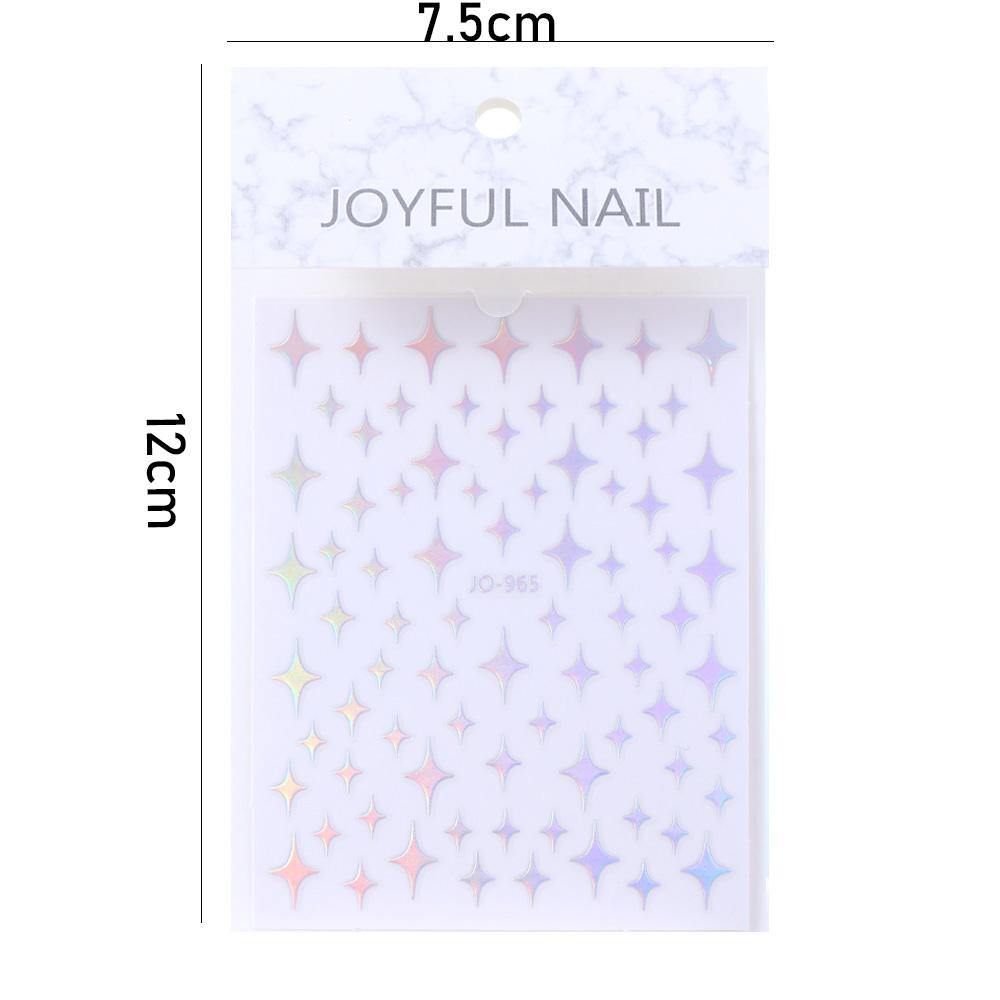 Needway Stiker Kuku Bintang Mawar Smiley Manicure Aksesoris Beragam Gaya Nail Art Stiker