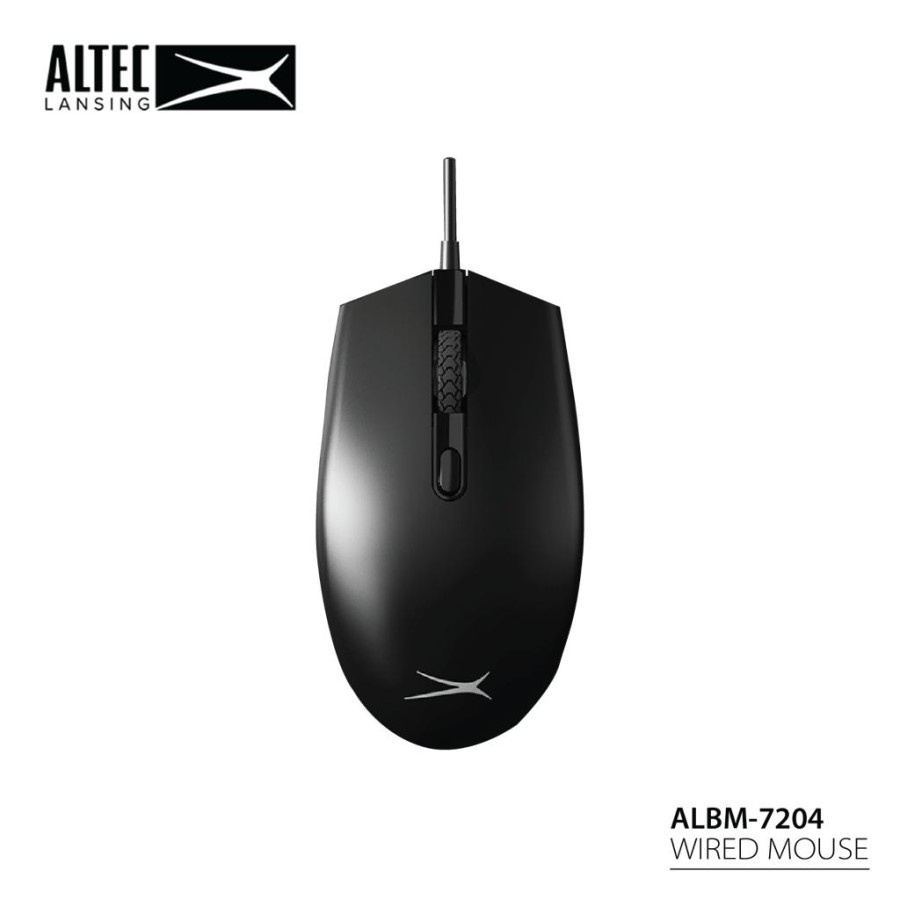Mouse altec lansing wired usb 2.0 optical 2400dpi for office gaming laptop pc cpu albm-7204 albm7204