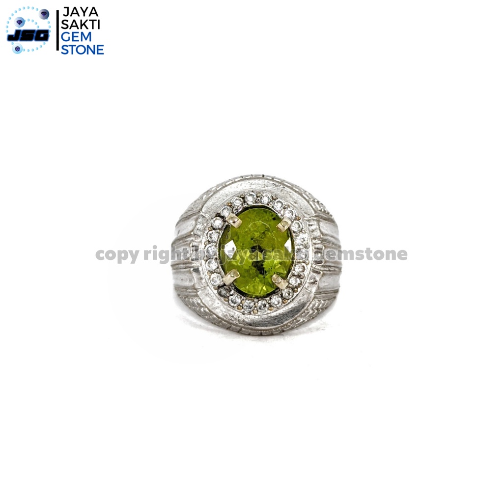 Natural Batu Permata Green Peridot Cutting Minimalis GP01